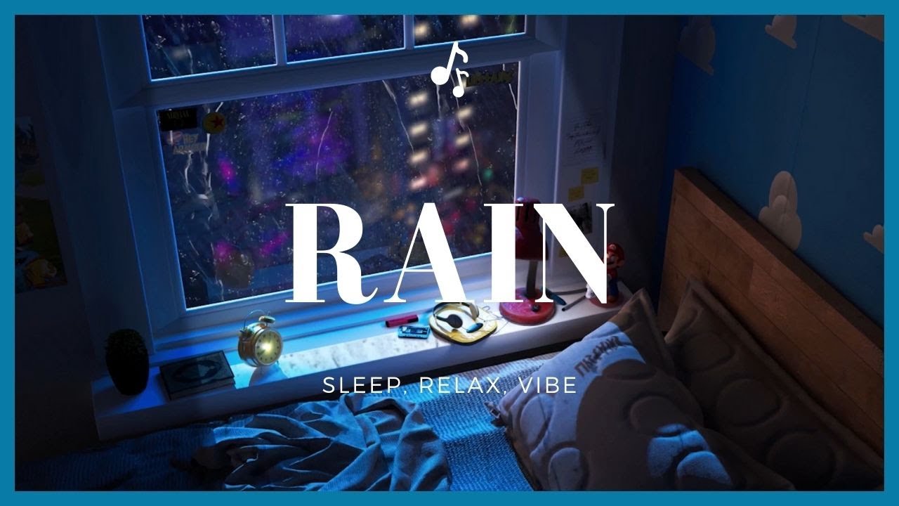 Relaxing Lofi Hip Hop with Rain Sounds - Cozy Bedroom Ambience for Sleep, Study, and Relaxation