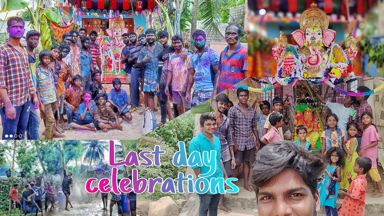 Ganesh chathurti last day celebrations at my village | Festival vibes