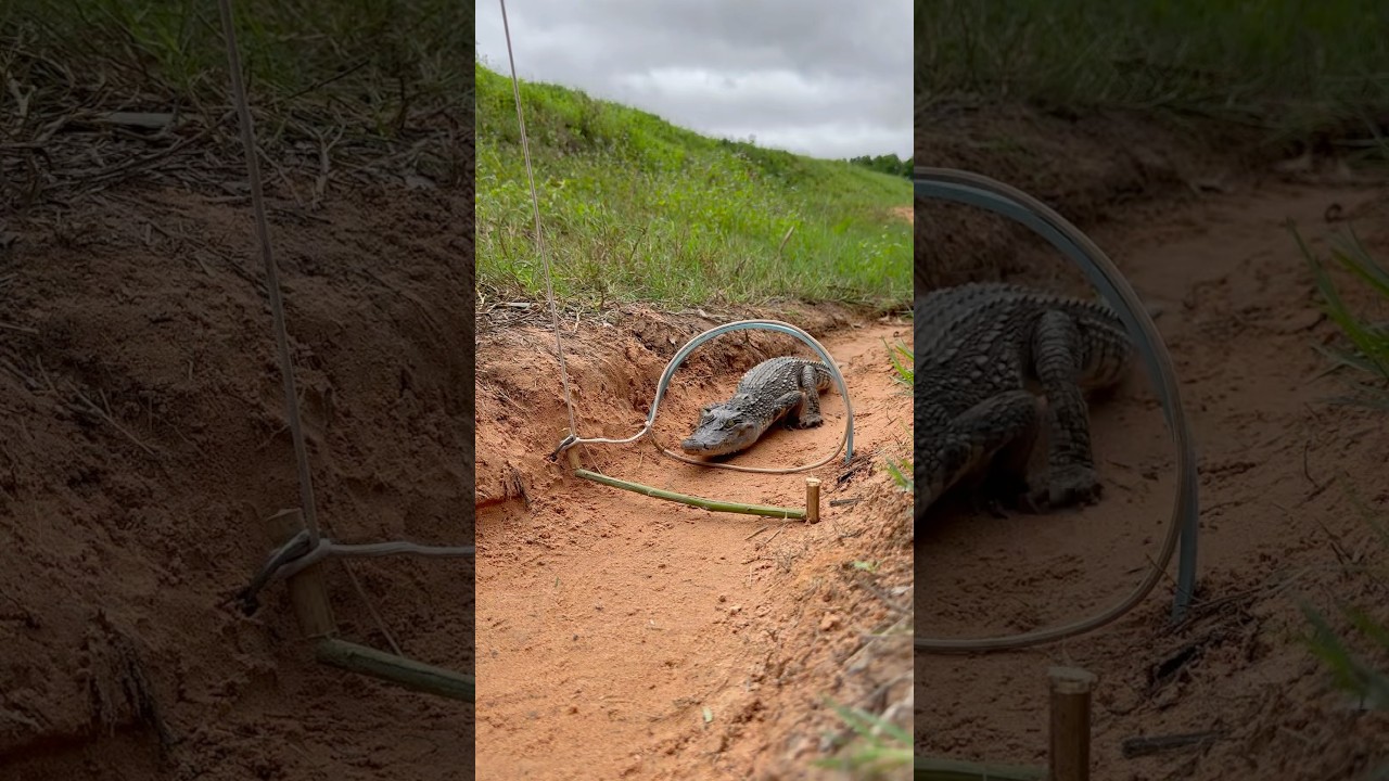 Amazing Quick DIY Crocodile Trap #shorts
