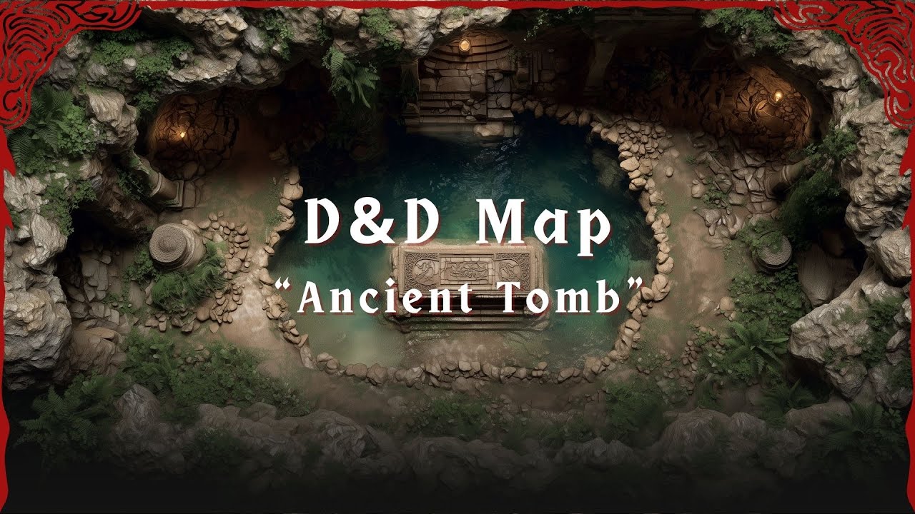 D&D Animated Battle Map: Ancient Tomb | Dynamic Dungeons Map Ambience