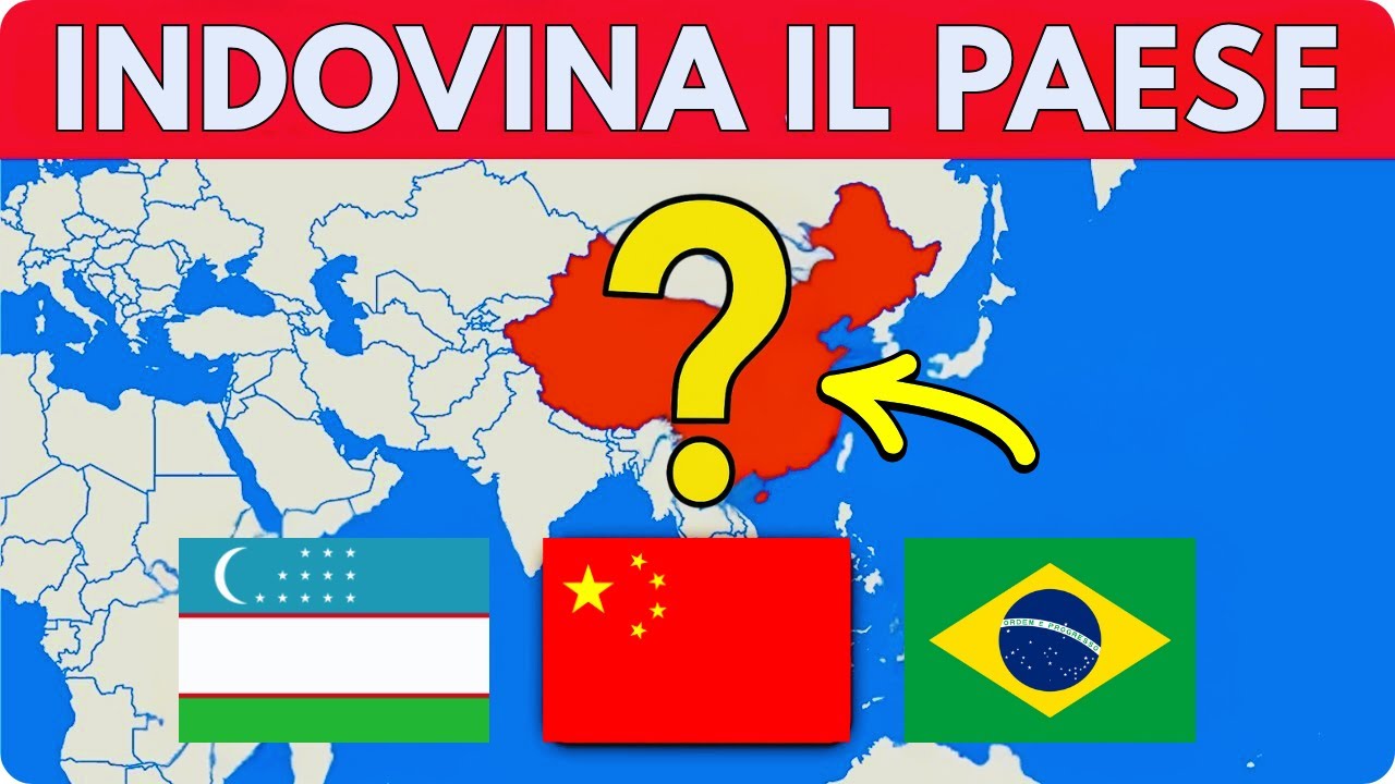 Indovina il Paese dalla sua Mappa! 🌎 | Sfida con 50 Quiz di Geografia