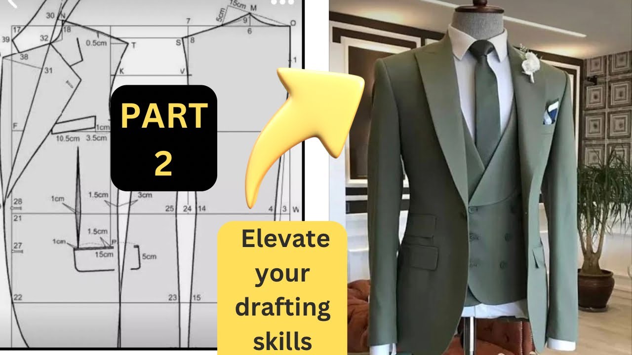 HOW TO PERFECTLY DRAFT A COMPLETE SUIT PATTERN A-Z(part 2)||with all details needed