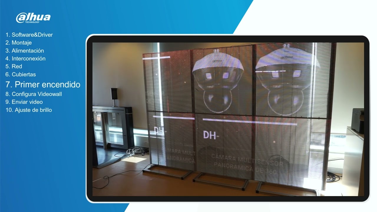 Instalación y Configuración del panel LED transparente #DHI-PFWIA3.9-TS