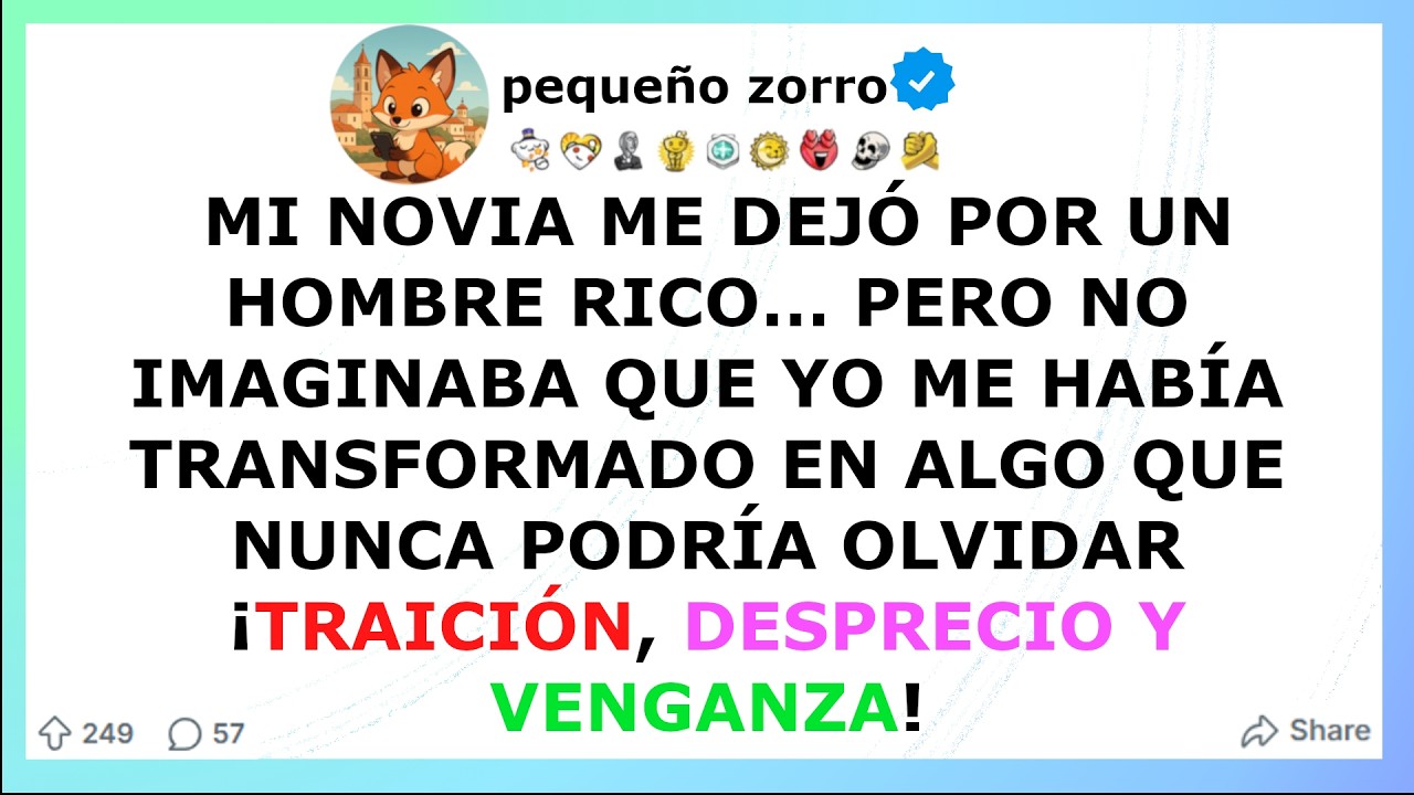 Ella me dejó por un hombre rico… pero meses después volvió llorando y NO IMAGINABA lo que yo había