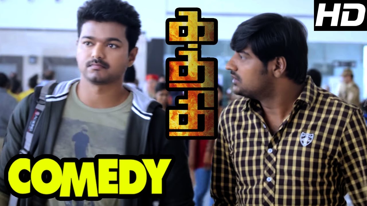 Kaththi full Movie Comedy scenes | Kaththi Comedy | Vijay Comedy | Vijay & Sathish Comedy scenes