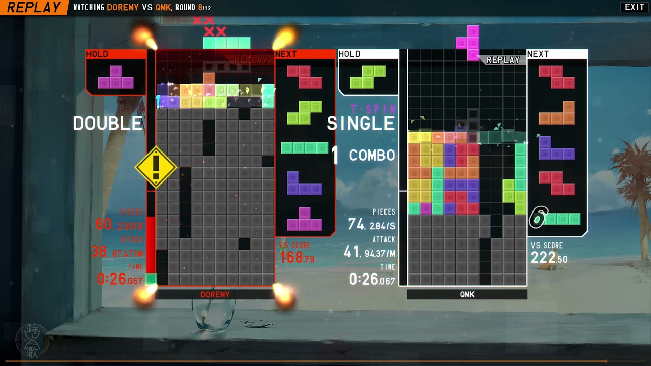 [TETR.IO] Tetra League: Doremy vs. qmk (08-10-2021)