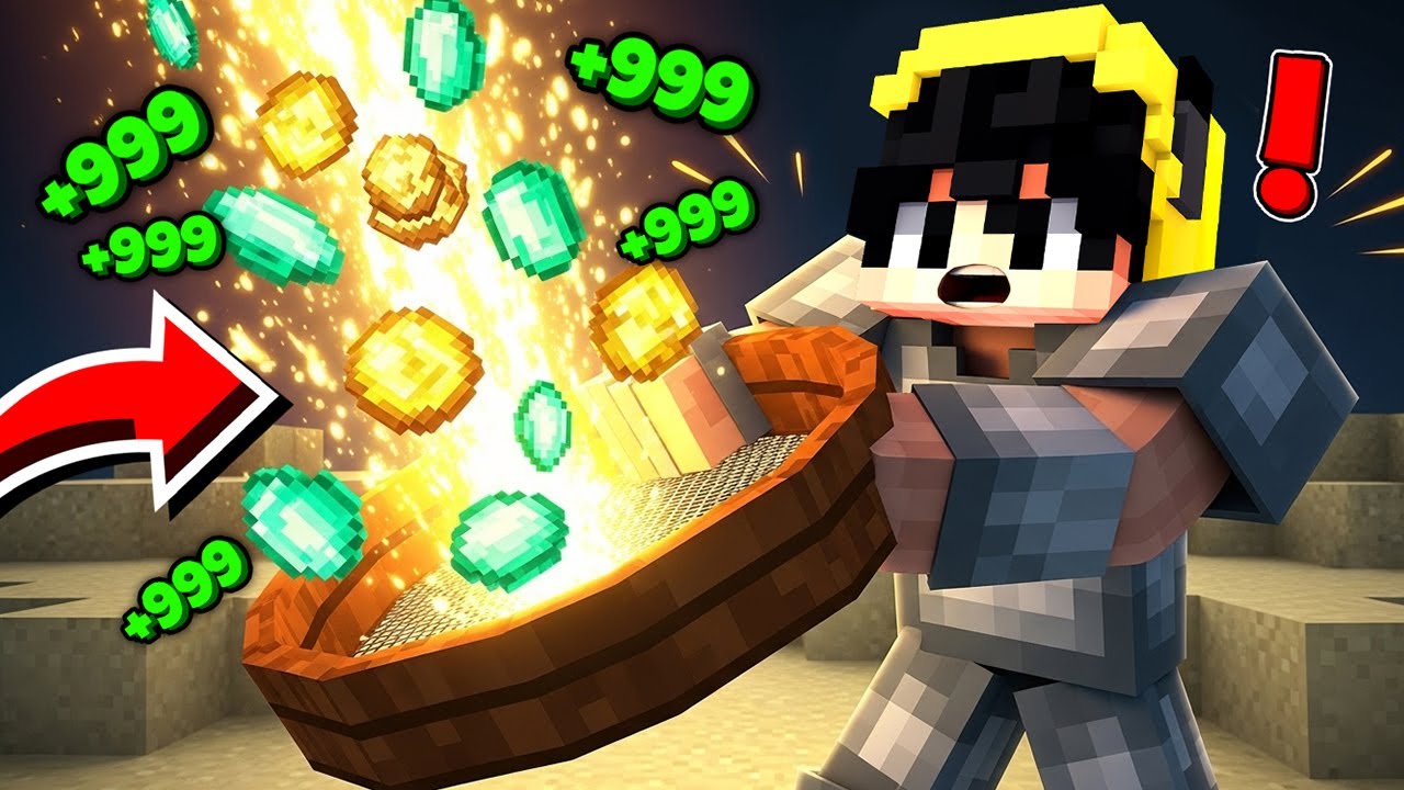 Minecraft'ta 1.000.000 KUM KAZARAK MİLYONER OLDUM!
