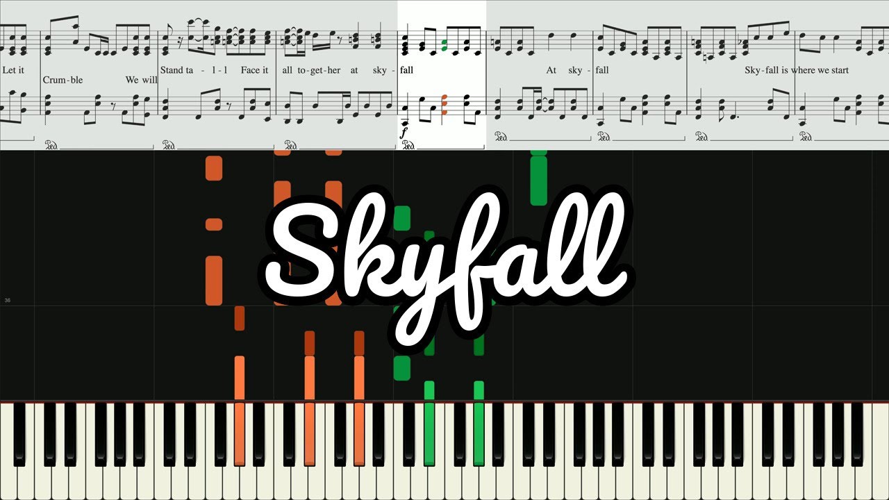 Skyfall | Adele | Piano Tutorial With Sheet