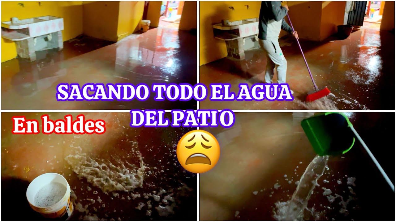 Casi se inunda mi casa 😭sacando toda la agua ⛈️