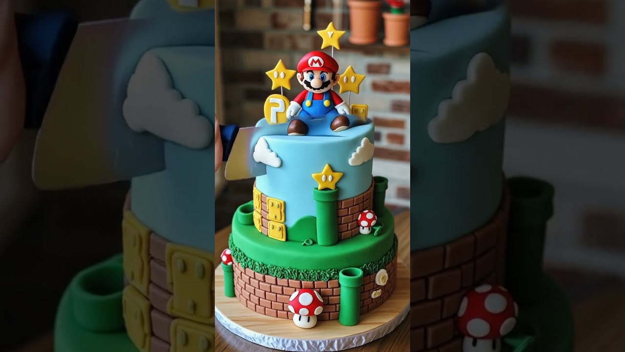 Super Mario Cake! 🍄⭐ Which Block Would YOU Smash First