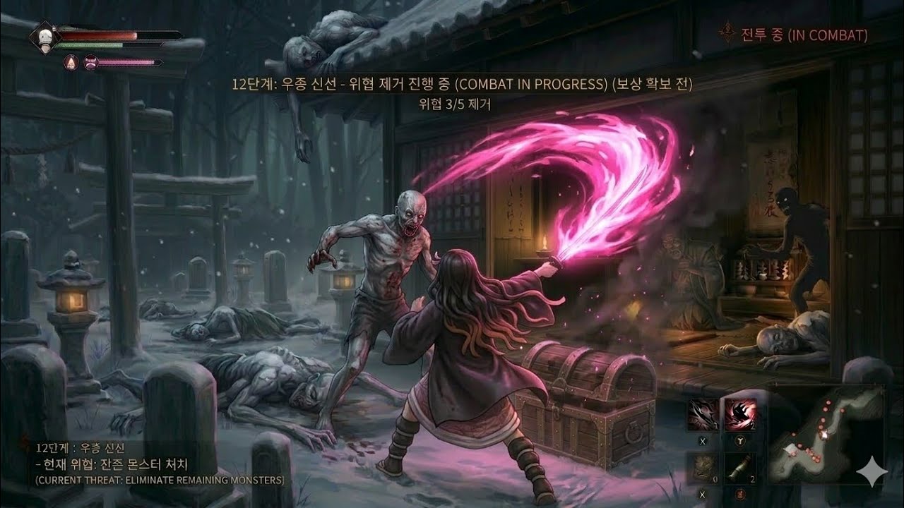 만약 귀멸의칼날 네즈코가 주인공인 1인칭 액션 게임이 나온다면??