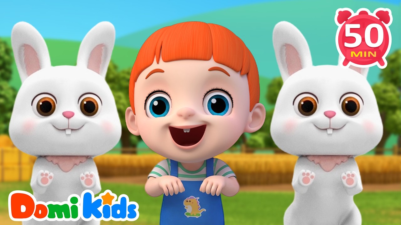 Bunny Bounce Jump Party 🐰 | Hop & Sing Along | Fun Kids Songs & Nursery Rhymes | Domi Kids