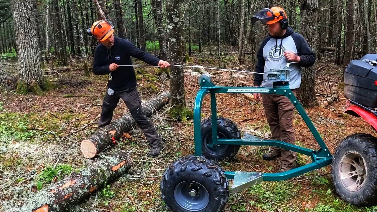 Woodland Mills Loglander 28 | Low Impact Logging | First Use | Cutting Logs for Lumber