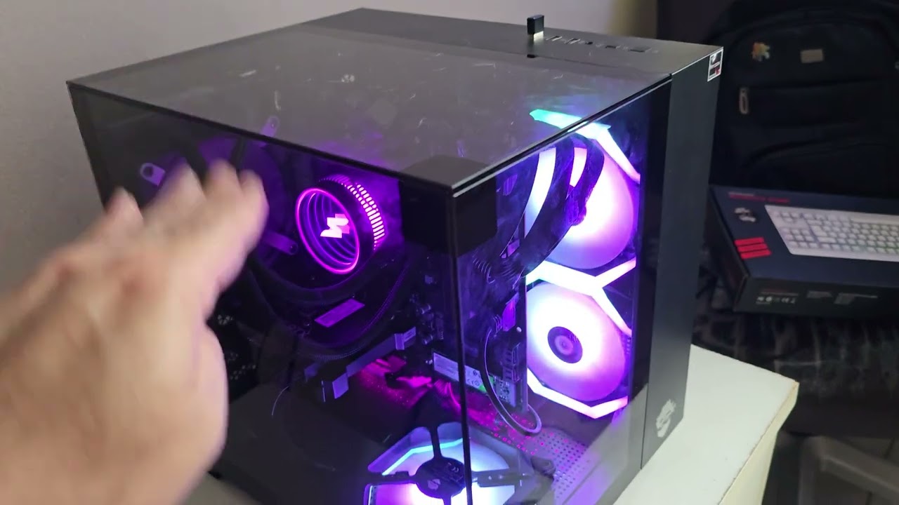 GABINETE GAMER NINJA CUBE  CLEAR - Retirando os vidros
