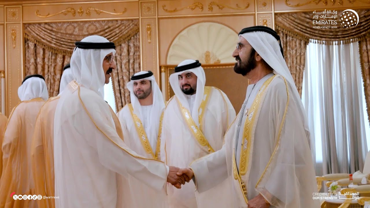 محمد بن راشد يستقبل المهنئين بعيد الأضحى المبارك