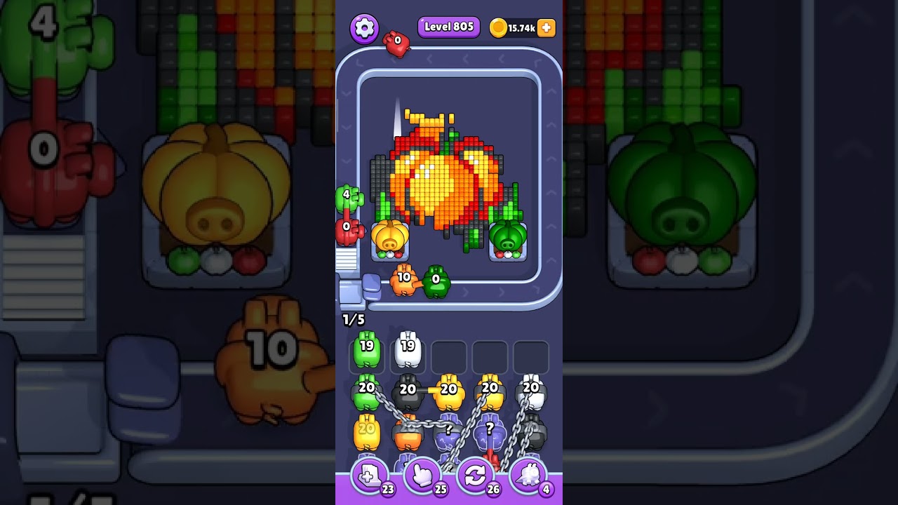 Pixel Flow — hard level 805
