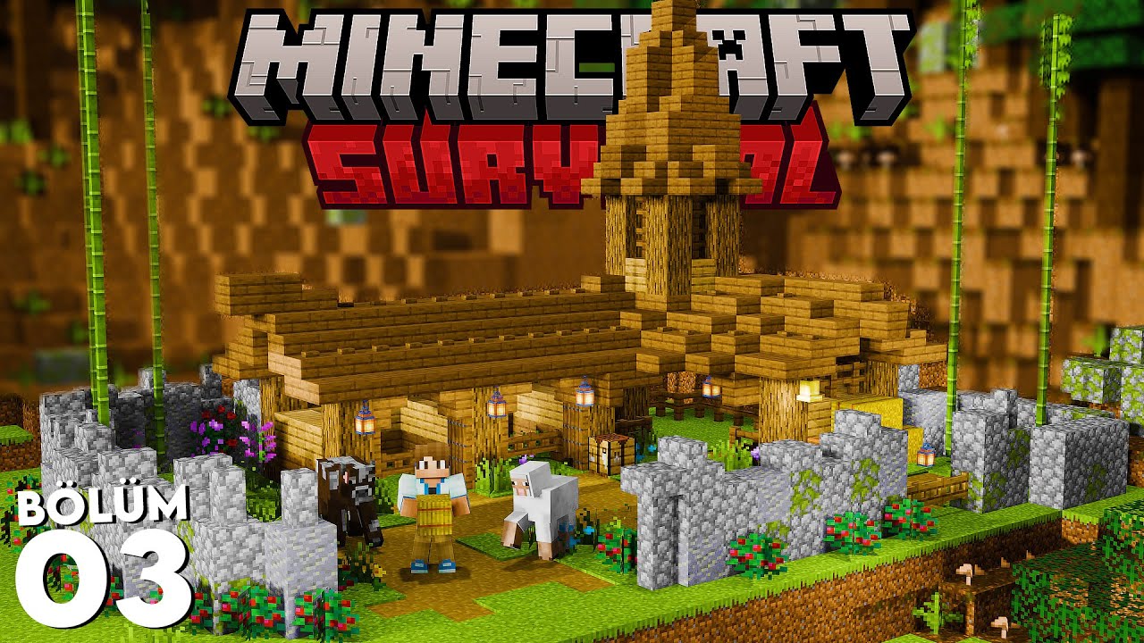Hayvancılığa Giriş ve Ka&ccedil;ırılan Hayvanlar!! - Minecraft Survival 03