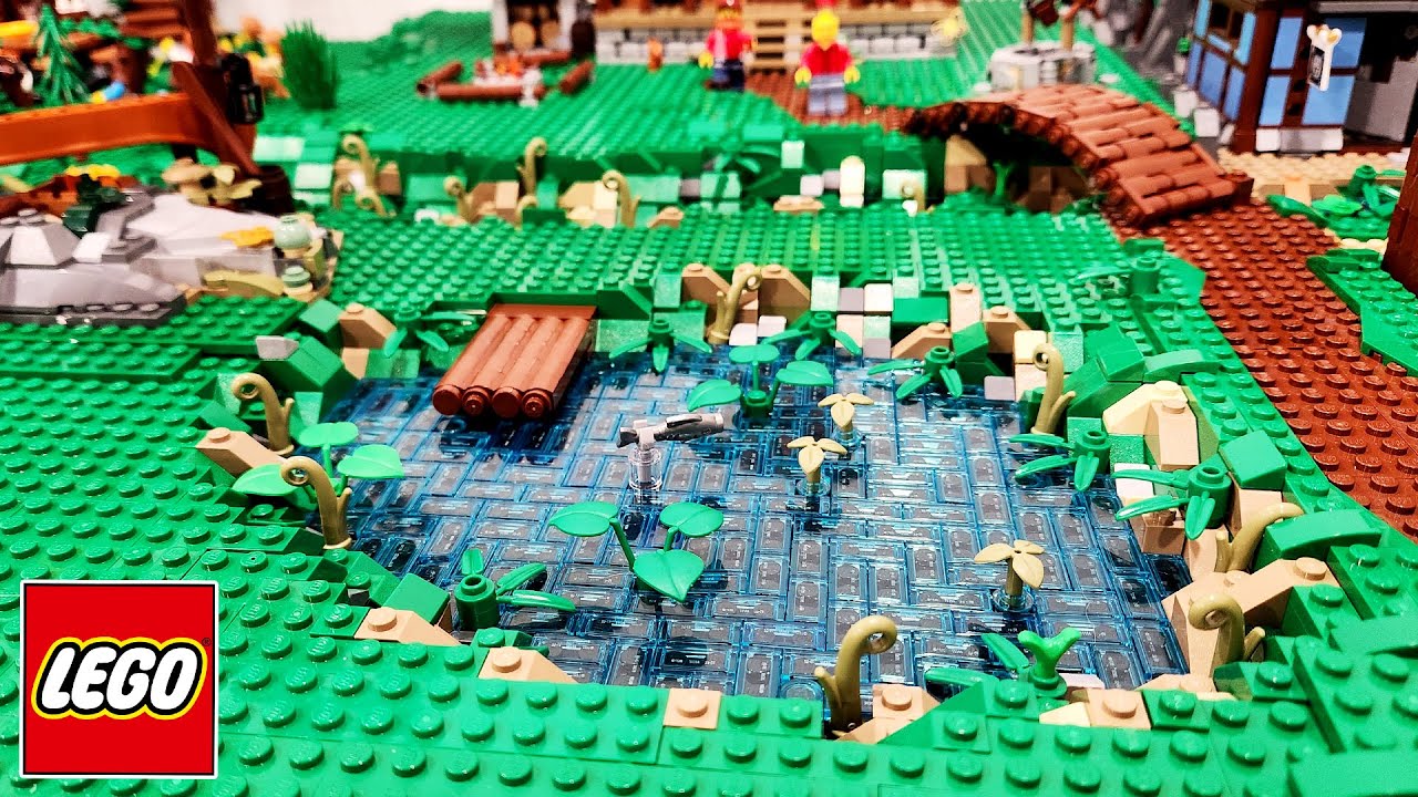 LEGO Pond & Creek 10x Better! Integrating Trail, Bridge, & MILS Plate!