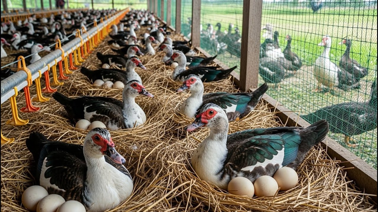 Muscovy duck farming - How to raise ducks for home business - Harvest organic eggs & poultry farming
