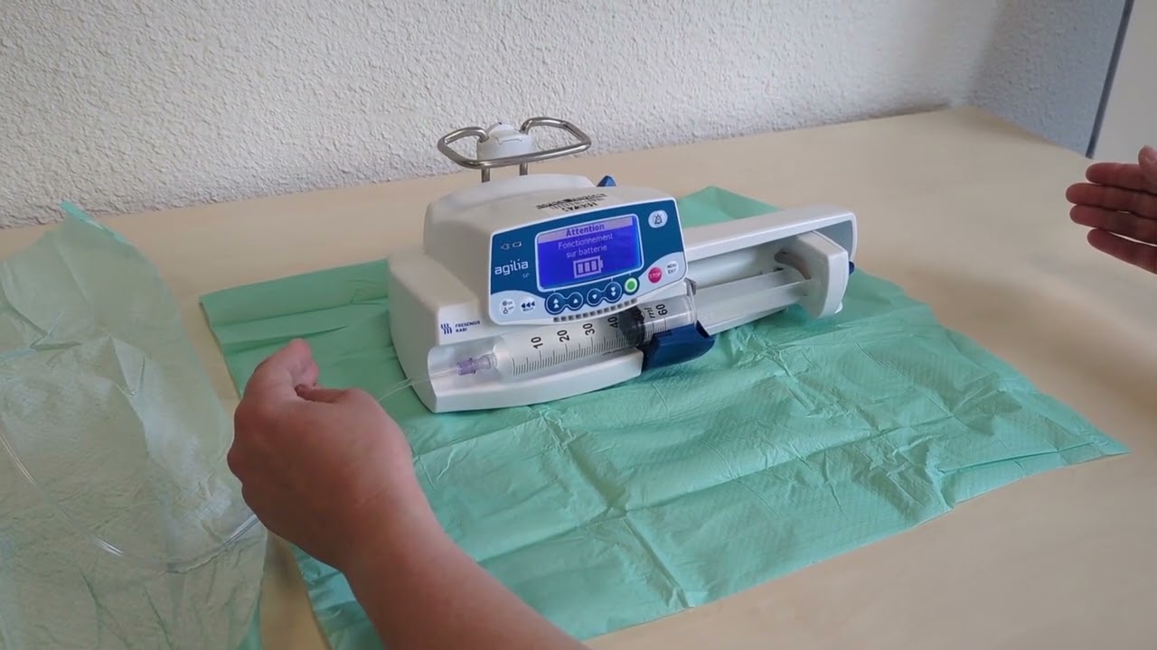 Pousse seringue Agilia - Mise en place et programmation