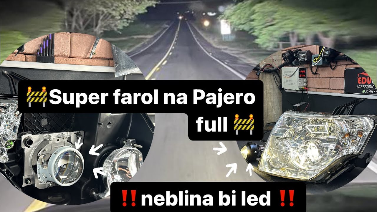 Super farol na Pajero full !