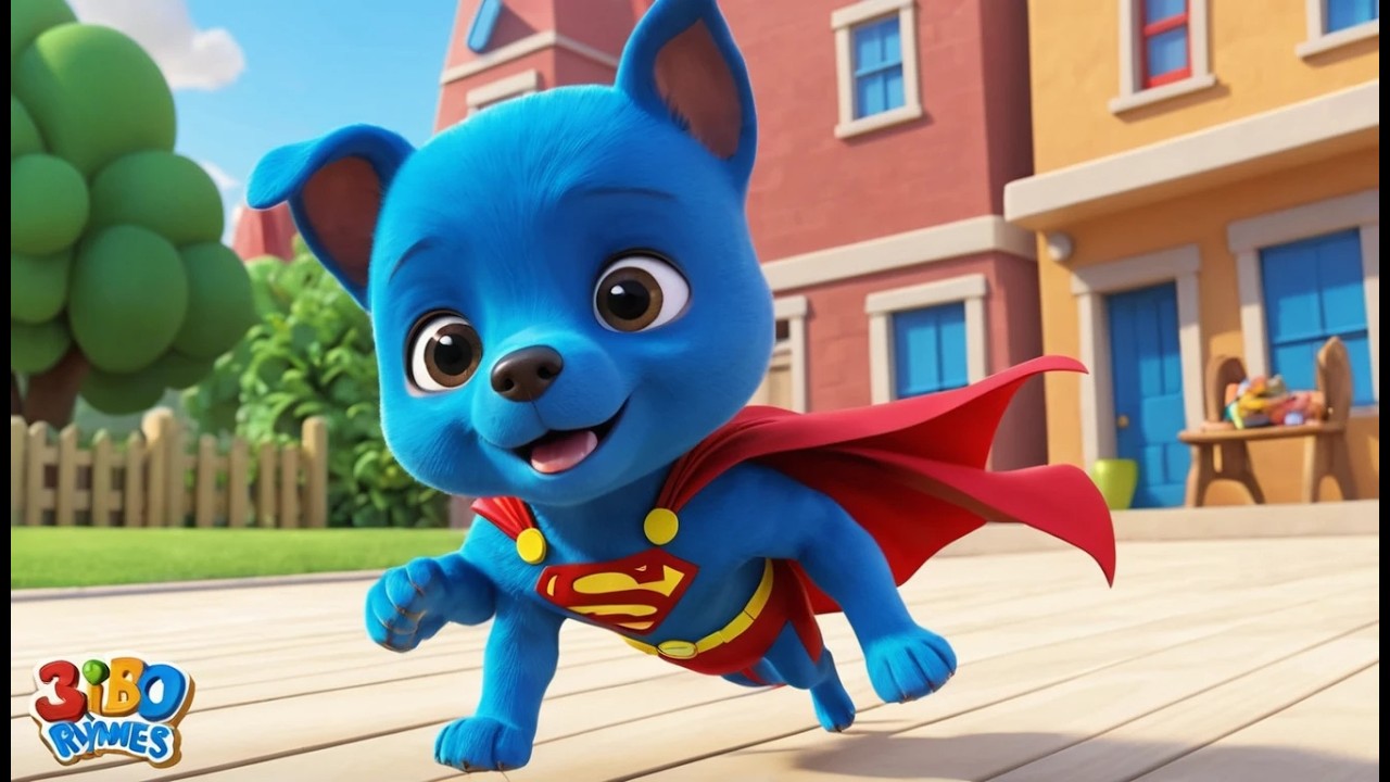 Un petit chiot devient un super heros