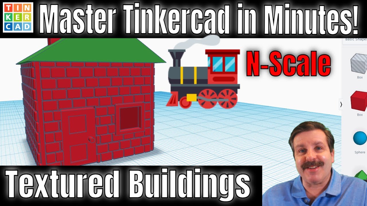 Текстуры в Tinkercad для модели железной дороги в масштабе N #поезда #здания