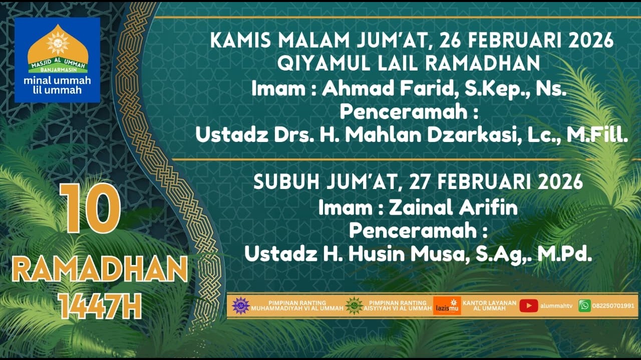 🔴LIVE | Kajian Subuh 10 Ramadhan 1447H | Ustadz H. Husin Musa, S.Ag., M.Pd. |