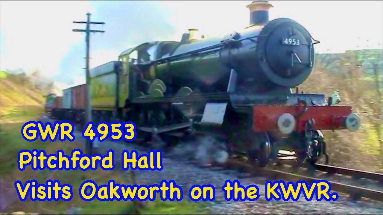 GWR 4953 Pitchford Hall visits  Oakworth on the KWVR