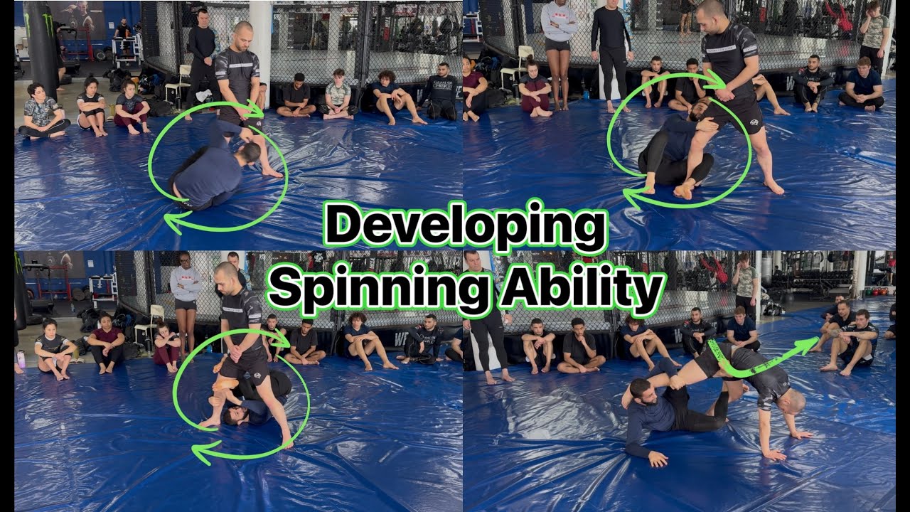 Упражнение на скорость вращения в джиу-джитсу - Вход с вращением Де ле Рива для выполнения подсеч...