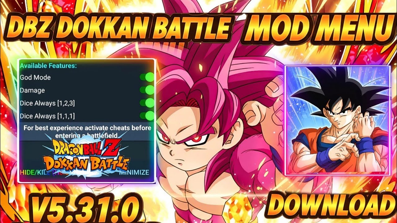 NEW DOKKAN BATTLE MOD MENU V5.31.0 APK / DBZ Dokkan Battle Hack / Dragon Ball 40th Anniversary