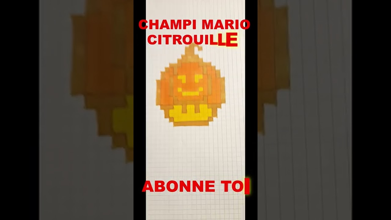 CHAMPIGNON CITROUILLE II MARIO II PIXEL ART #shorts