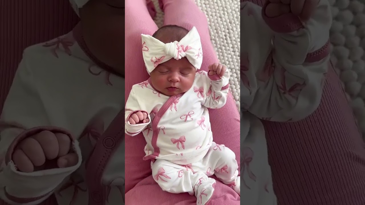 How to tie a bow - baby head band🎀 #newbornbaby #howto #newmom #babyootd #bow