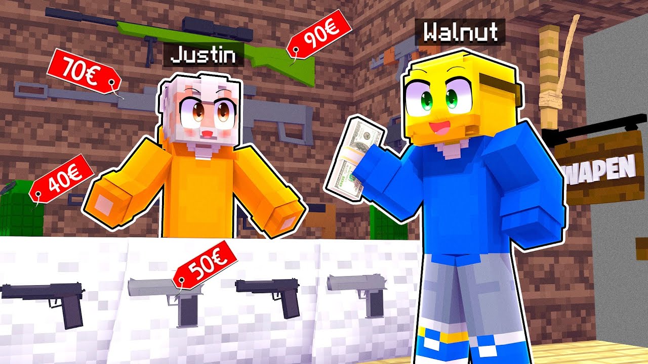 Ik Koop Wapens In De Geheime Wapenwinkel In Minecraft (Survival)