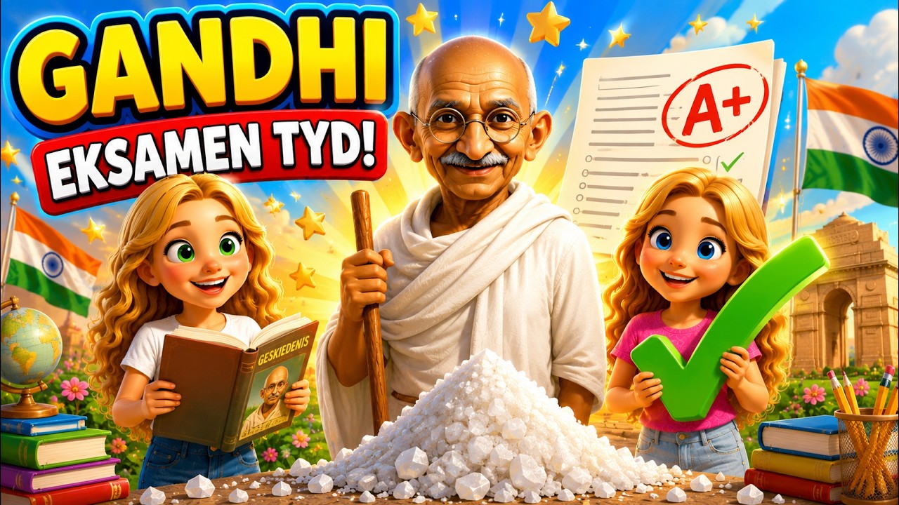 Mahatma Gandhi Eksamen Hersiening vir Kinders | Afrikaans
