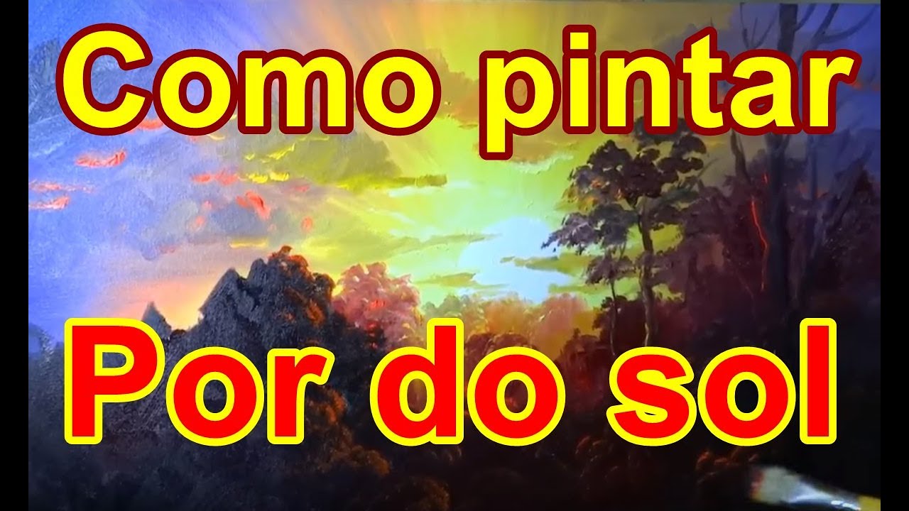 Como pintar por do sol
