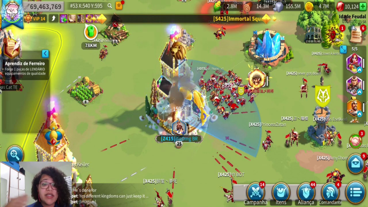 BRASILEIRO SENDO ZERADO NO KVK - HABILIDADE APRISIONAR DO REI - RISE OF KINGDOMS