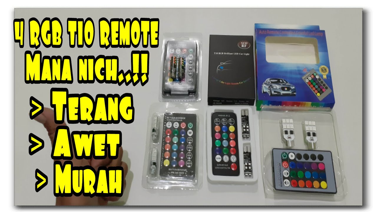Tips Sebelum Pilih & Pakai.Lampu LED REMOTE RGB T10 Motor Mobil yang Terang Awet Dan Murah.