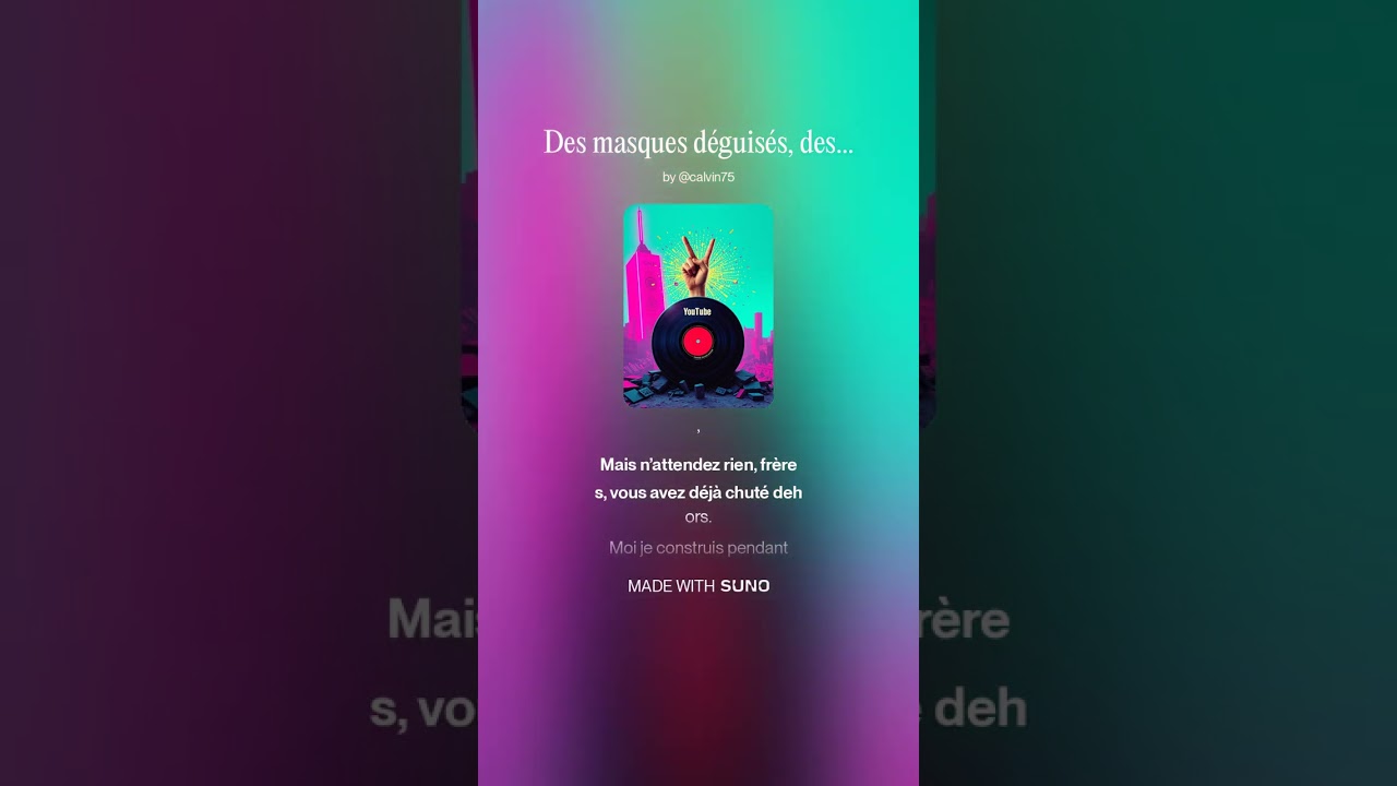 Des masques déguisés, #shortvideo #short #shorts #youtube #musique 