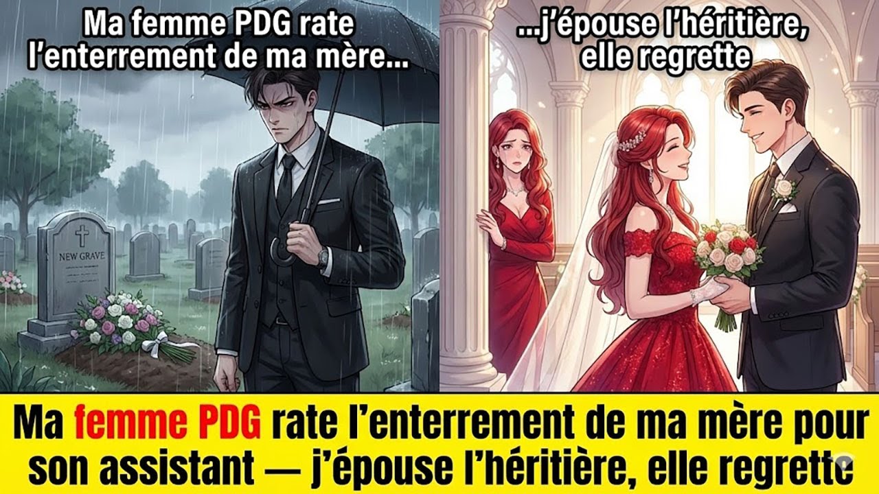 Ma femme PDG rate l’enterrement de ma mère pour son assistant — j’épouse l’héritière, elle regrette