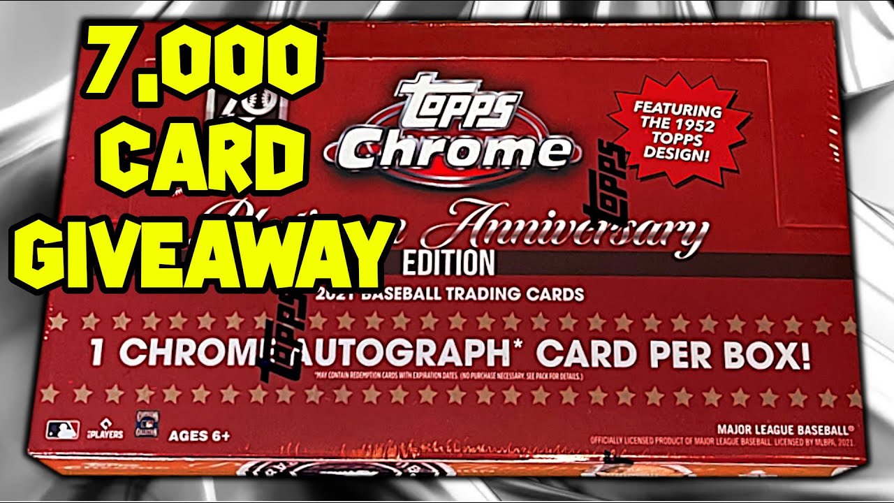 NEW 2021 Topps Chrome PLATINUM Anniversary Hobby Box Opening & GIVEAWAY