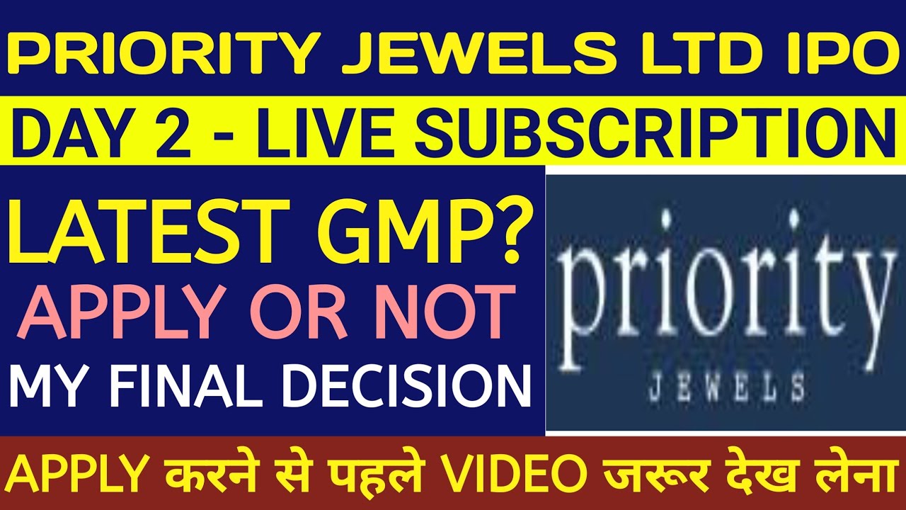 Priority Jewels IPO🔴Priority Jewels IPO Review🔴Priority Jewels IPO Gmp Today🔴Priority Jewels IPO Gmp