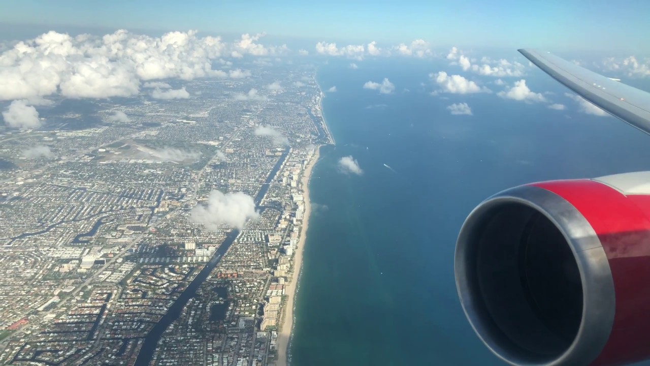 Landing in Fort Lauderdale from Montreal | Air Canada Rouge 767-300ER