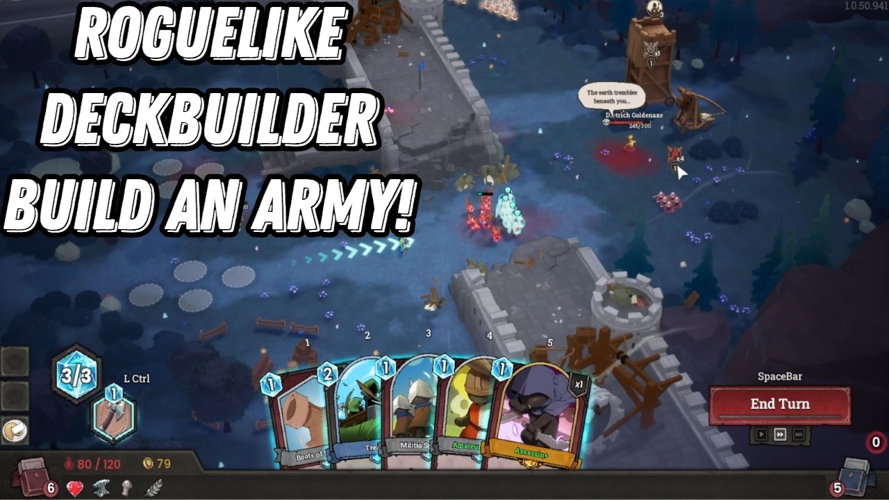 ROGUELIKE DECKBUILDER ALLOWS YOU TO BUILD AN ARMY TO FIGHT! Commander Quest