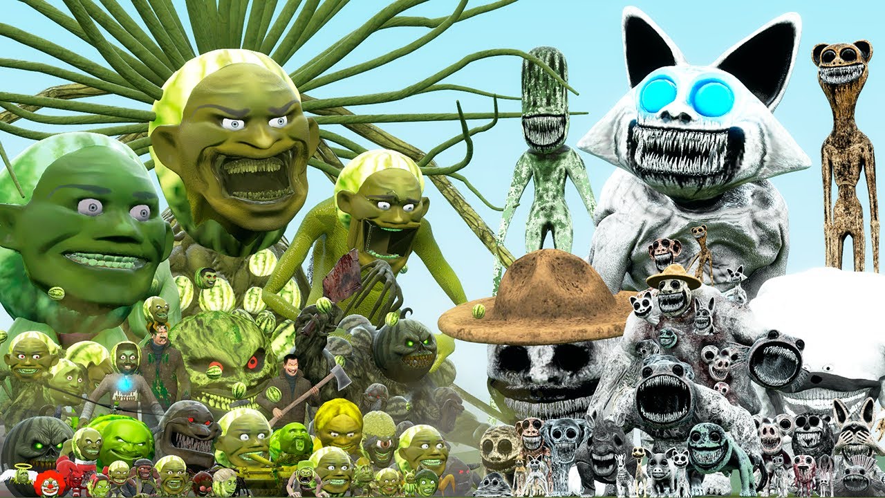 LIN GANG ZOOCHOSIS MUTANT FAMILY VS GODZILLA ZOONOMALY ANIMALS (Garry's Mod)