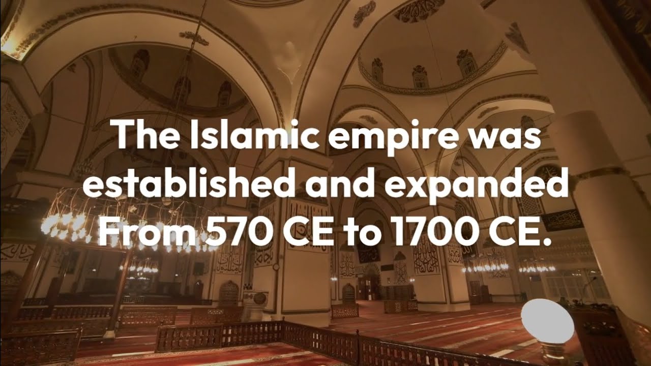 The Islamis Empire was established and expanded from 570 CE to 1700 CE.