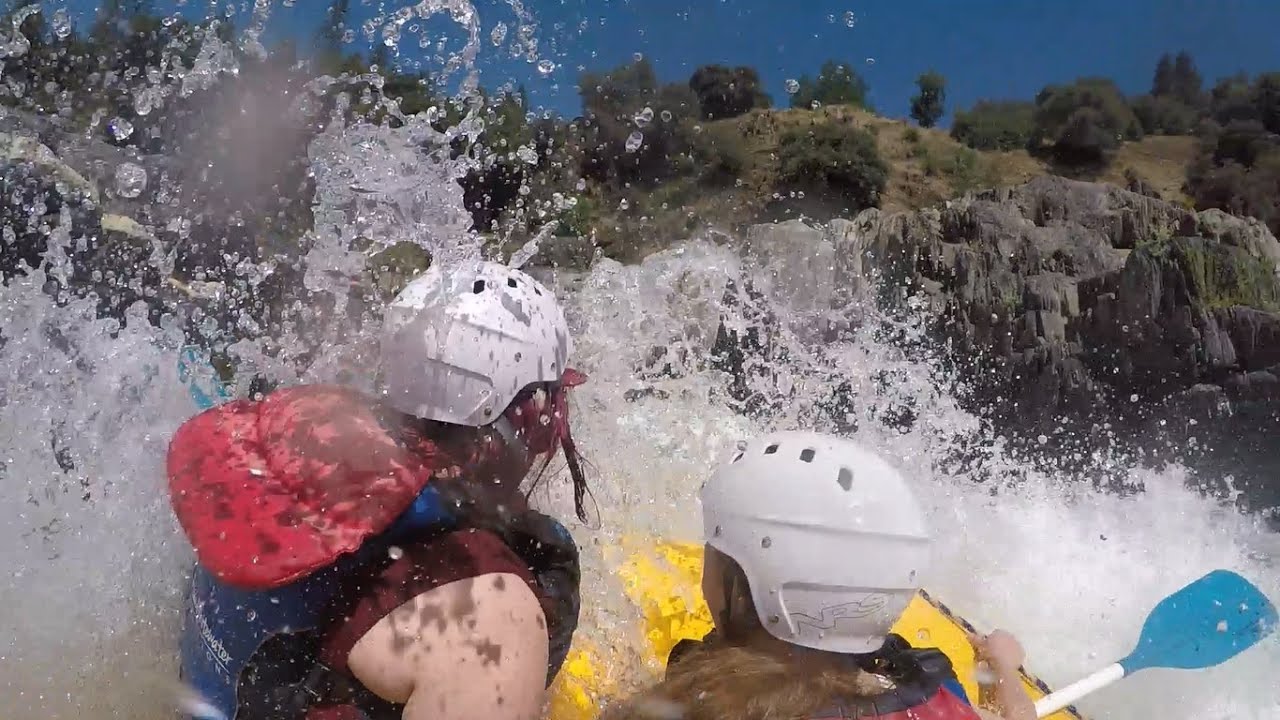 Middle Fork American River - POV DOUBLE WIPEOUT - Tunnel Chute - Texas Chainsaw
