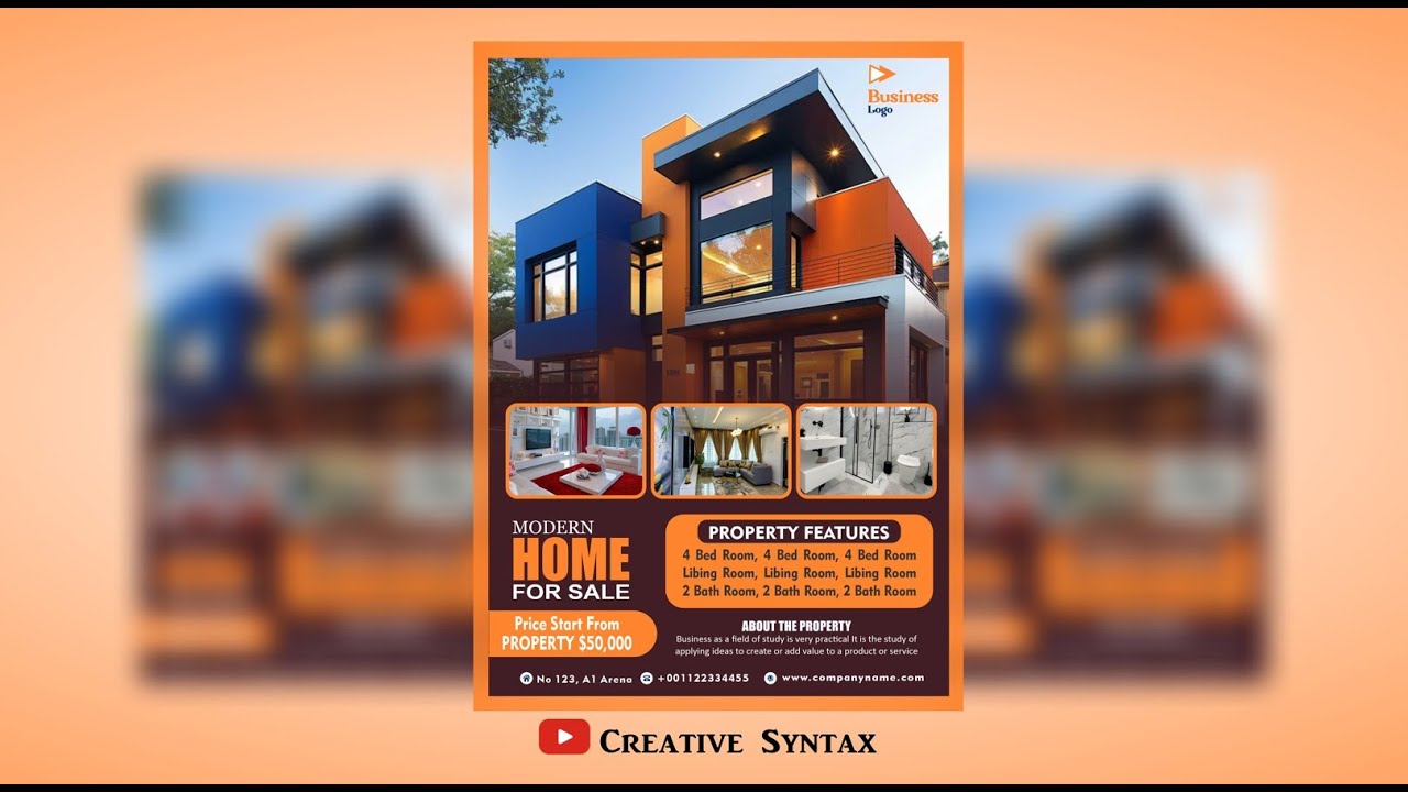 Professional Real Estate and Business Flyer Design in CorelDRAW, Step by Step for Beginners