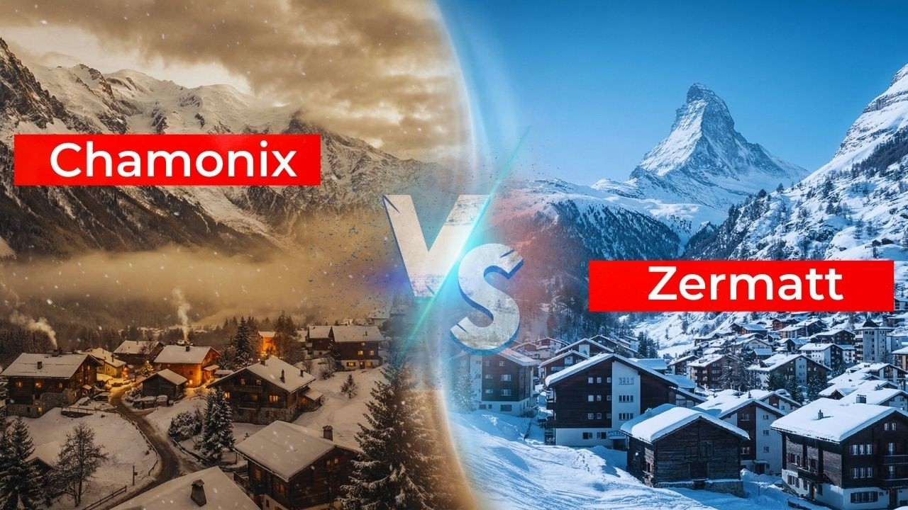 Zermatt vs Chamonix 🇨🇭🇫🇷 | Ultimate Ski Resort Travel Guide | Switzerland vs France Alps