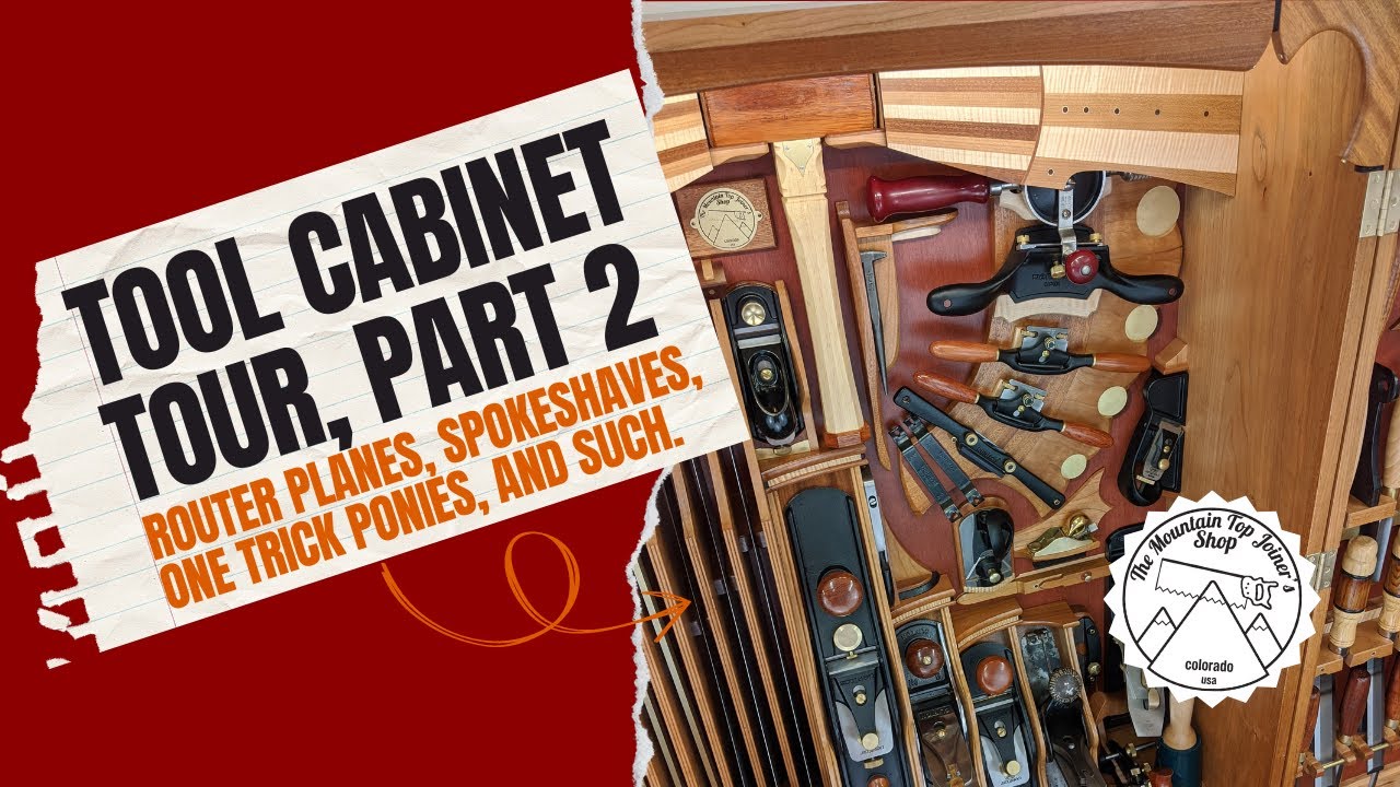 Tool Cabinet Tour, Part  2, Router Planes, Spokeshaves, One Trick Ponies and Such.